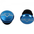 Level – CNC Coloured Bar End Plug – 6061 Alloy – Blue – Pair